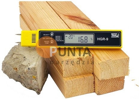 TANEL Wilgotnościomierz drewna i betonu HGR-9 - wersja wzorcowana w OUM HGR-9 OU (HGR-9 OUM)