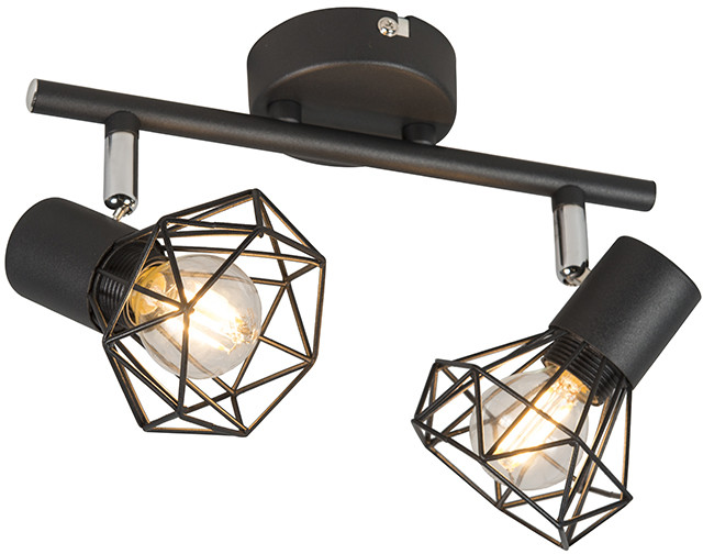 QAZQA Czarny krętlik i plandeka w stylu art deco - Mosh 2