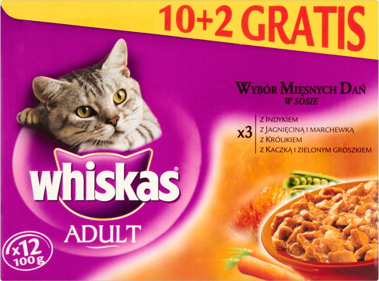Whiskas Mięsne Dania w sosie - Saszetka 4x100g