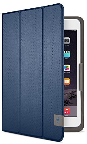 Belkin Universal Twin Stripe pokrowiec ochronny (do tabletów. Apple iPad Mini 1 4. Samsung Galaxy Tab A (8 cali). Samsung Galaxy Tab S2 (8 cale)) Czarny. granatowy F7N323btC02