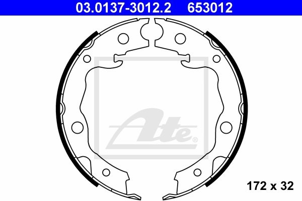 ATE SZCZĘKI HAM 03.0137-3012.2 NISSAN JUKE 1.6DIG-T 4X4 14-/ TOYOTA RAV 4 IV 2.0VVT-I 12- 03.0137-3012.2