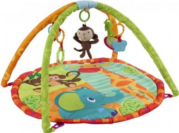 Sun Baby Mata edukacyjna małpka z Grzechotkami i lusterkiem JJ8816