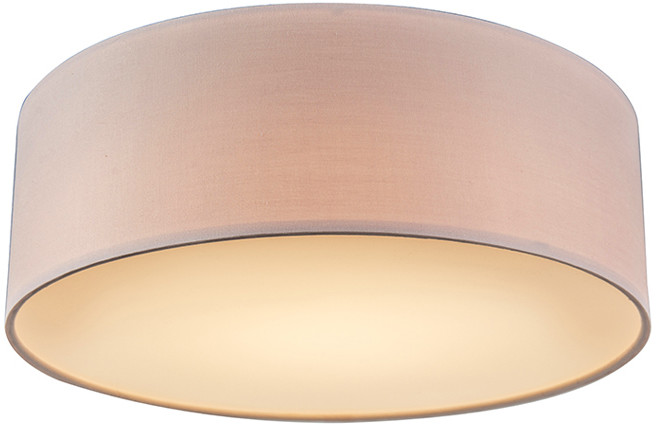 QAZQA Lampa sufitowa różowa 30 cm w tym LED - Drum LED