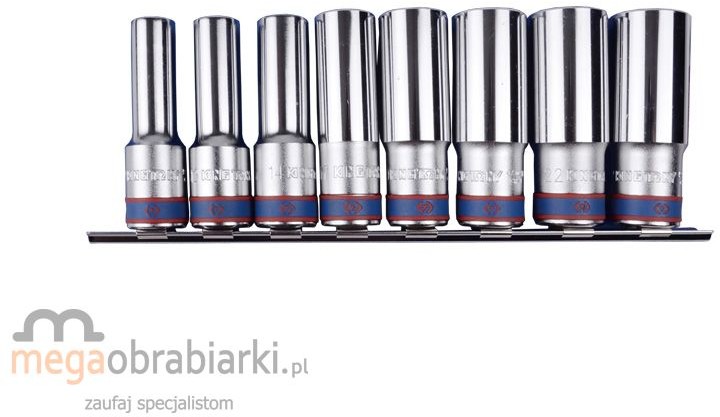 KING TONY zestaw nasadek długich 1/2 cala na szynie 4308MR10
