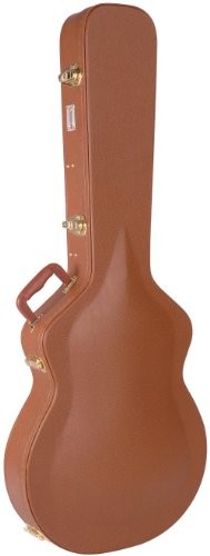 KINSMAN Kinsman CSA535 luksusowy futerał na gitarę Vintage z uwypuklonej pokrywa do semiaku Stik gitara brązowy CSA535