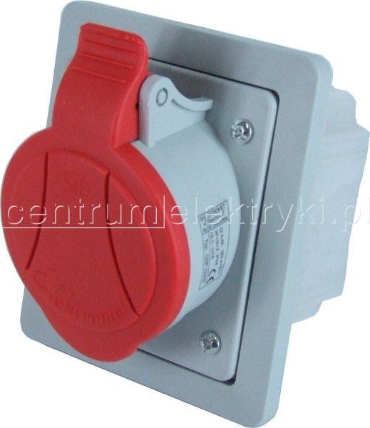 Elektromet Dzierżoniów GNIAZDO SKOŚNE PODTYNKOWE Z RAMKĄ IP44 32A 400