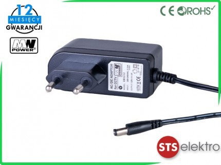 MW Power Zasilacz wtyczkowy adapter MW EB1212 12V/1A 12W