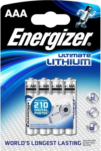 Energizer 4 x bateria foto litowa L92 Ultimate Lithium R03 AAA