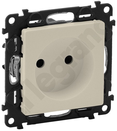 Legrand Valena Life Gniazdo 2P z przesłoną AUTO Zac sprężyna Kremowy - 753216