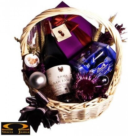 Smacza Jama Kosz Świąteczny Szafirowe Słodkości 3673