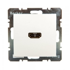 Hager Polo Berker S.1 Gniazdo HDMI z przyłączem 90 stopnii śnieżnobiałe połysk 3315438989 0001-00000-43693 [4350732]
