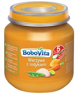BOBOVITA Warzywa z indykiem po 5 miesiącu 125 g