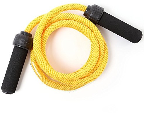 Speed Rope 66 Fit Marginalnie Ważona Skakanka  Maksymalna I Treningu Bokserskiego Power, Grubość, Crossfit, Żółty (BP-4702_Gelb)