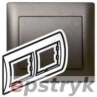 Legrand SISTENA LIFE Ramka CHOCO podwójna pozioma 771202