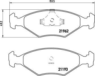 BREMBO Zestaw klocków hamulcowych, hamulce tarczowe P 23 055
