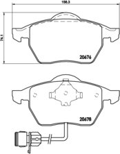 BREMBO Zestaw klocków hamulcowych, hamulce tarczowe P 85 026