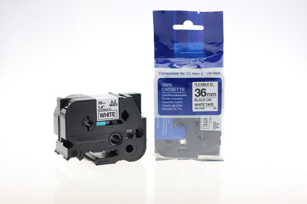 Brother Aimotech taśma zamiennik do 36mm/8m biała flexi czarny nadruk TZEFX261 A (AZEFX261)