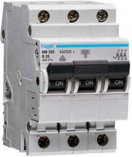 Hager Polo Wyłącznik nadmiarowo prądowy 3/10A B 6KA MB310A