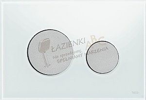TECE Przycisk spłukujący ze szkła do WC loop 9240659 szkło białe przyciski c