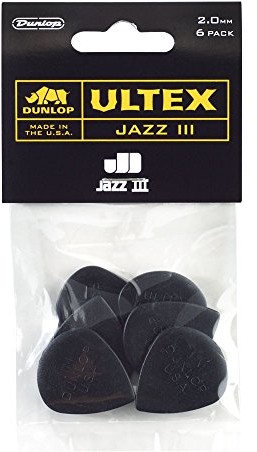Dunlop DL P 0085 427p2 Ultex Jazz III 2,0 plektren/Pick (6 sztuki) 24427200006