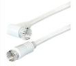 Good Connections Kabel Antenowy F - F wtyk kątowy 90, St/S - t 1.5m, biały S-FW0 (S-FW015)