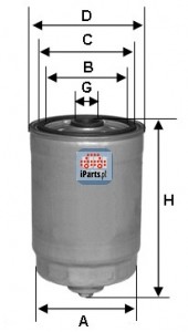 UFI Filtr paliwa 24.350.00
