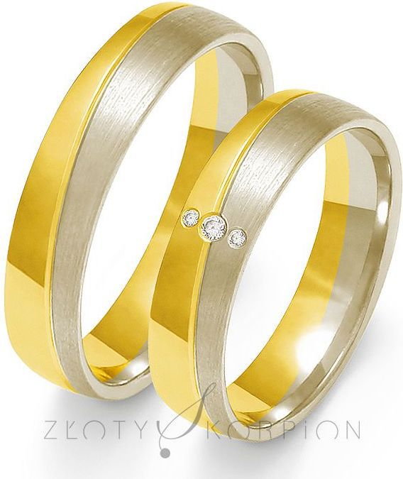 Złoty Skorpion Obrączki ślubne - wzór Au-OE215