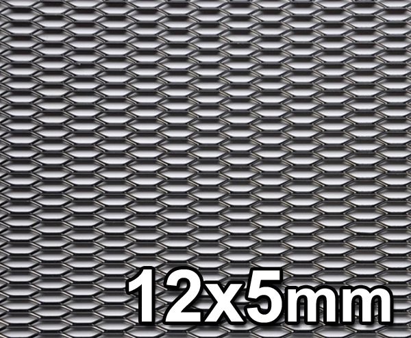 GJK Styling Siatka tuningowa Czarna 12mm x 5mm 100cm x 25cm BL 12X5 25X100
