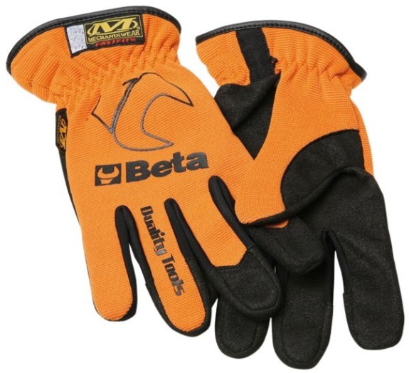 BETA Rękawice tekstylne pomarańczowo-czarne L