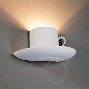 Gipsowa lampa ścienna Pocillo do pomalowania