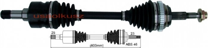 INTERPARTS Półoś napędowa lewa Chrysler Neon 1998-1999 oe: 5003487AA