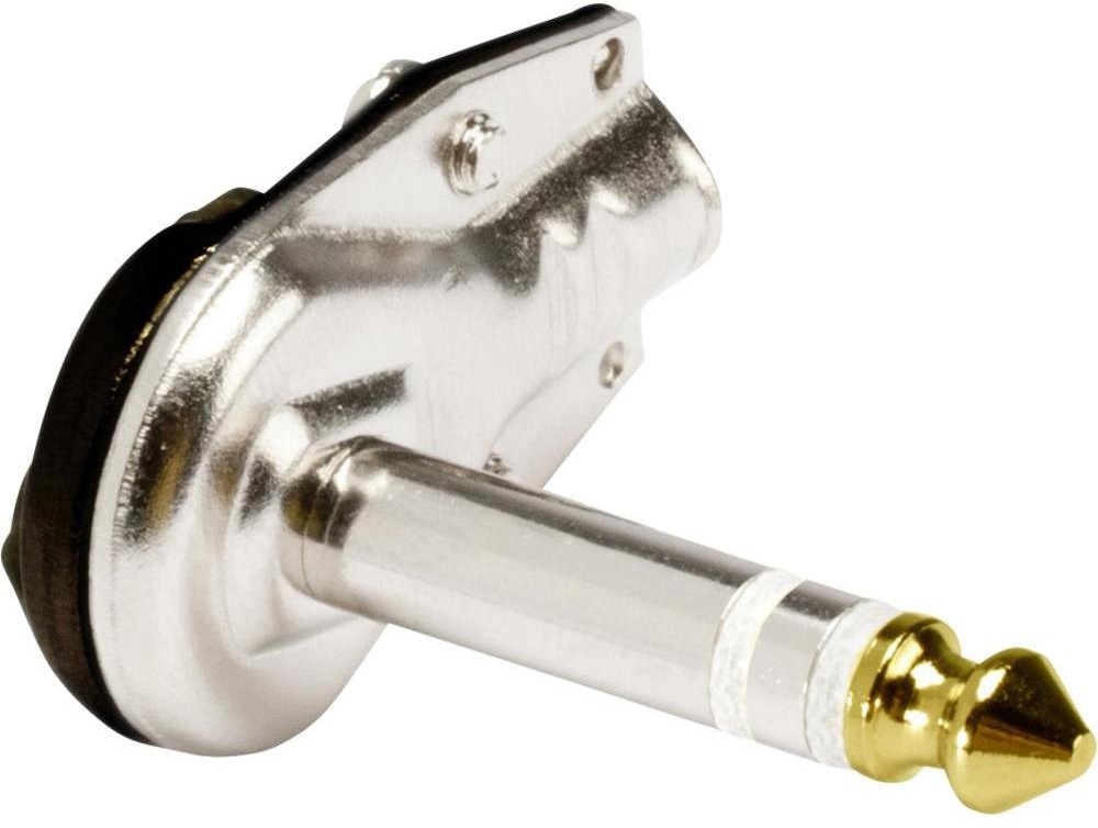 Hicon Złącze jack 6 35 mm HI-J63SA05 Złącze męskie kątowe Ilość PIN 3 Stereo srebrny 1 szt