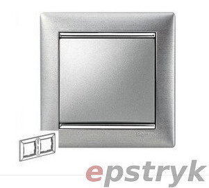 Legrand VALENA - Ramka podwójna ALUMINIUM SZCZOTKOWANE 770332