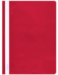 Donau Skoroszyt , PVC, A4, twardy, 150 160mikr. , czerwony