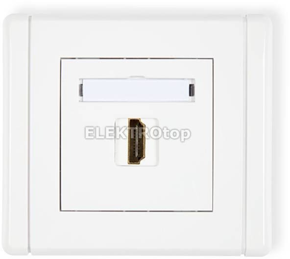 Karlik Gniazdo Pojedyncze HDMI biały FHDMI-1
