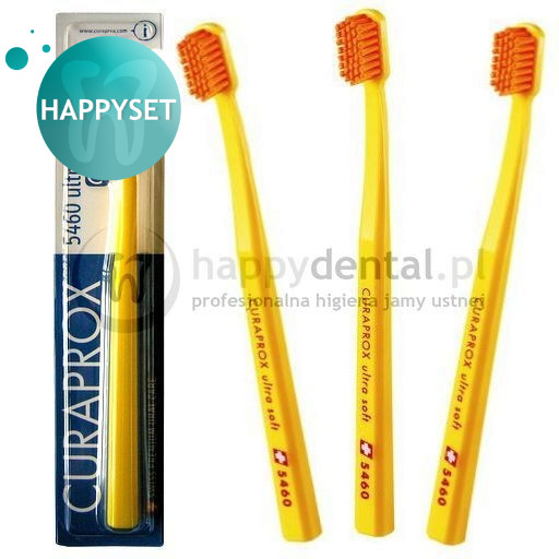 Curaden CS 5460 BLISTER HappySET Ultra Soft - zestaw 3 wyjątkowych szcz