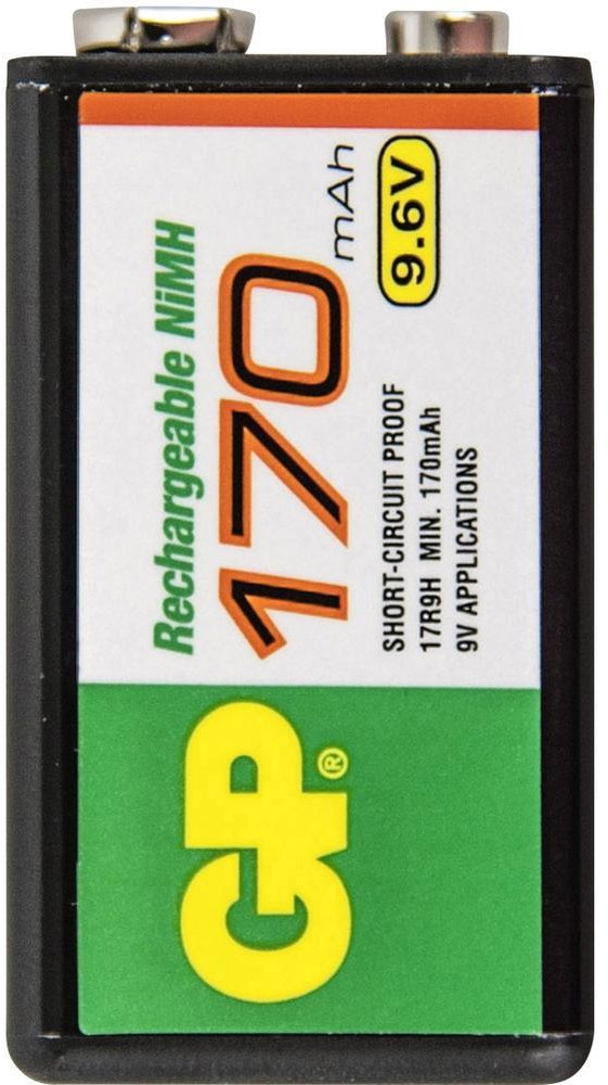 GP Batteries  Akumulator NiMH 9V GP Batteries 6LR61 9 6V 170 mAh