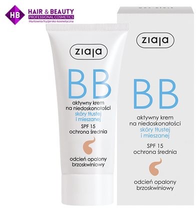 Ziaja BB Krem do skóry tłustej i mieszanej odcień opalony 50ml