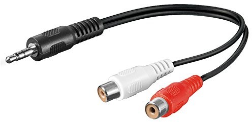 Wentronic 0.2 m 2 X wtyk cinch Kupplung na jack 3.5 MM Stereo 1 szt. 50600-GB