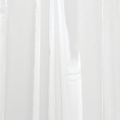 InterDesign zasłona prysznicowa z tworzywa PEVA, nie zawiera PCV, odporna na działanie pleśni, wymiary 183 x 183 cm, przeźroczysta (12052EU)