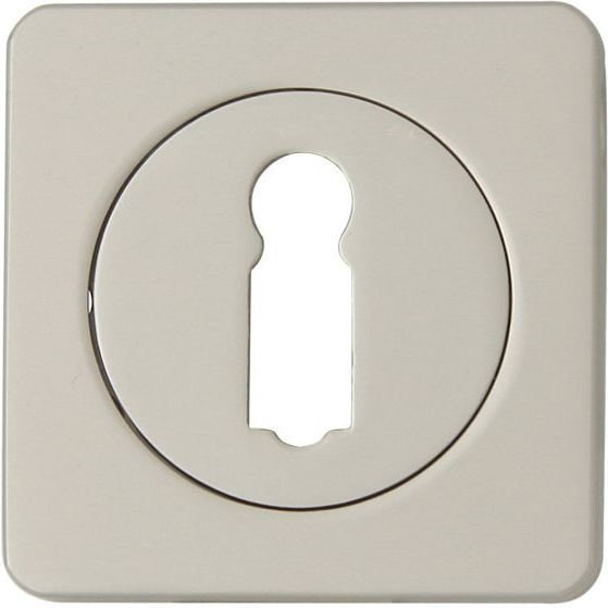 Domino Rozeta kwadratowa POD KLUCZ ALMA NIKIEL SATYNA Szyld ALMA-Q SN BB