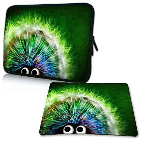 Pedea Design pokrowiec na tablet PC z ekranem o przekątnej 10.1 cala (25.6 cm) z dołączoną podkładką pod mysz Design. motyw Green Hedgehog (zielony jeż) SET019-64060514