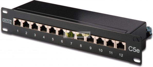 Digitus Patchpanel STP kat.5e 12xRJ45 10 cali DN-91512S