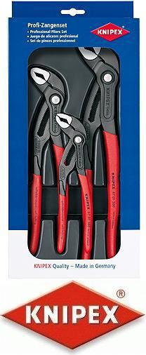Knipex Zestaw 3 szczypce COBRA z rękojeścią z antypoślizgowego tworzywa sztuczn (00 20 09 V02)