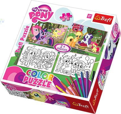 Trefl Puzzle Wesołe kucyki My Little Pony Color Puzzle 48 el. 5439