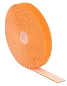 Delock Organizer ORGANIZER KABLI RZEP 10M X 20MM POMARAŃCZOWA 18748