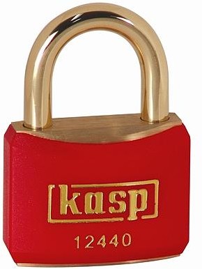 Kasp Kłódka K12440REDD z zamkiem kluczykowym 40 mm Złoto-żółty