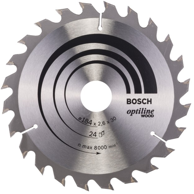 Bosch Piła tarczowa Optiline Wood 184 mm x 30/20 mm x 24T