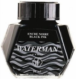 Waterman Atrament w butelce - kolor czarny - S0110710