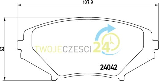 Brembo Zestaw klocków hamulcowych, hamulce tarczowe P 49 034